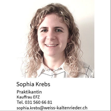 <p>Sophia Krebs unterstützt uns tatkräftig als Praktikantin.</p>